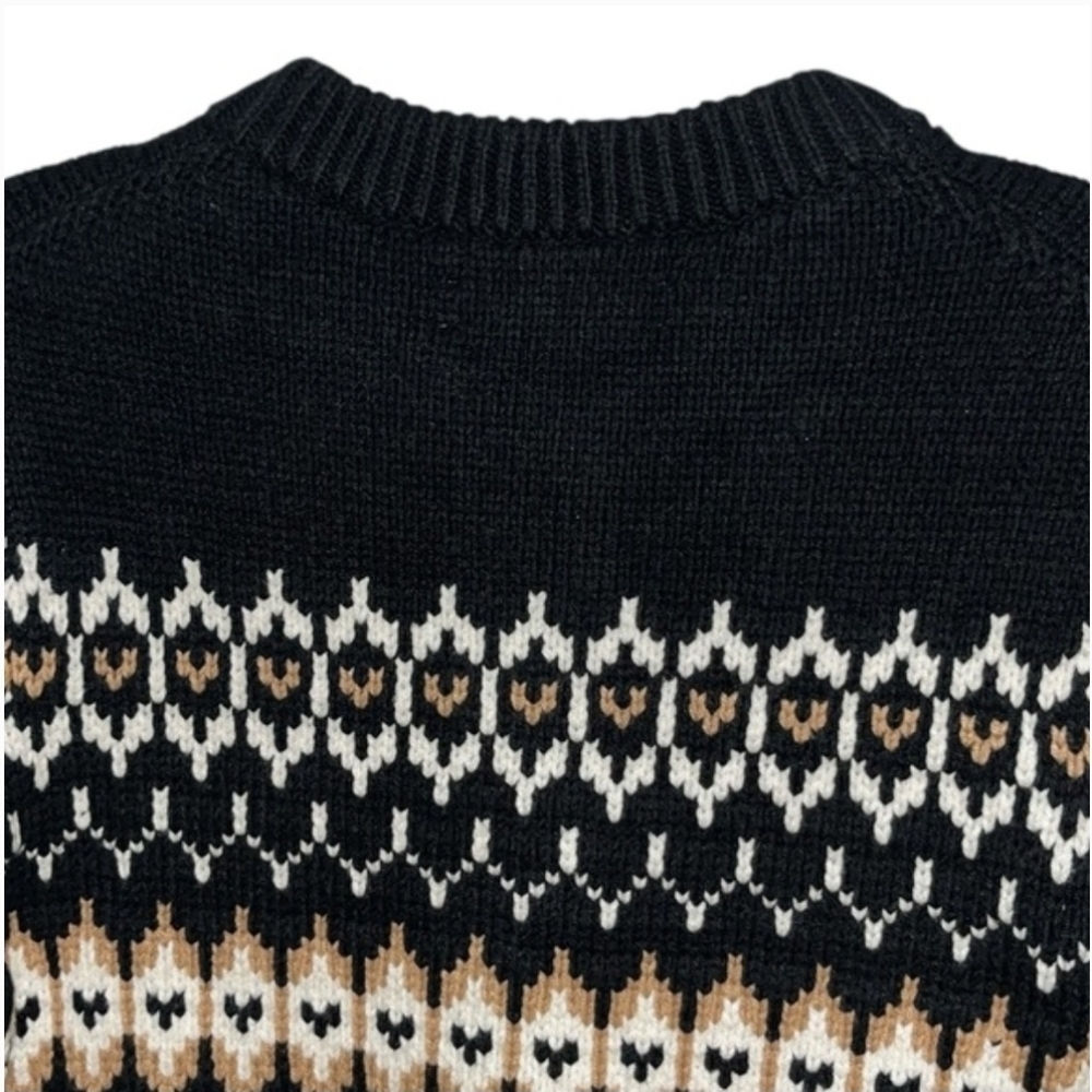 Black Fair Isle Cardigan - Picture 4 of 5